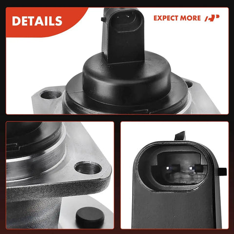 Close-up of 2-Pack Rear Wheel Bearing and Hub Assembly with ABS & 5-Lug, Sealed Ball Bearing showing connection ports and details.