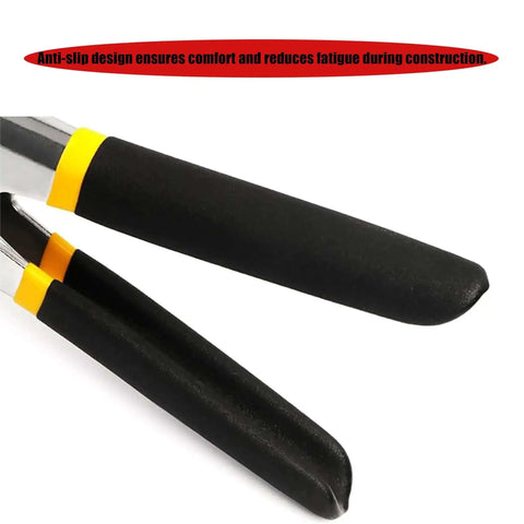 Close-up of anti-slip ergonomic handles of Manual Metal Bending Pliers For Thin Sheet Metal Chrome-Vanadium Steel Straight Or Curved Head