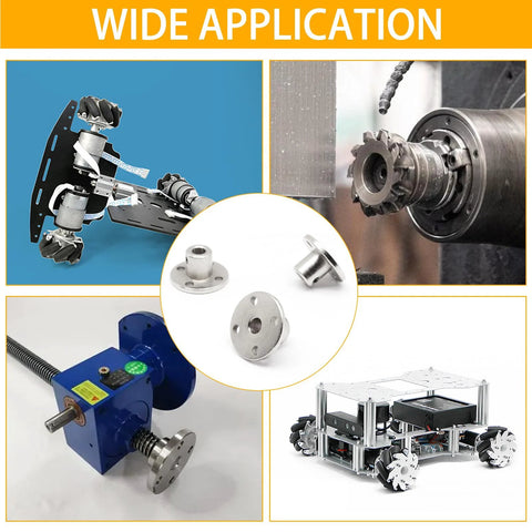 4Pcs 6mm rigid flange shaft couplings by S SYDIEN, metal flange shaft connectors for motors and guide shafts