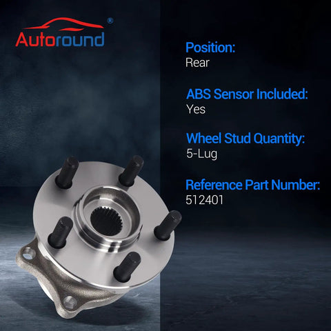 Rear Wheel Bearing And Hub Assembly Drop In Ready 5 Lug With ABS For Subaru Forester Impreza Crosstrek Legacy Outback WRX STI BRZ Toyota 86 Scion FR S 2008 Through 2021 Pair