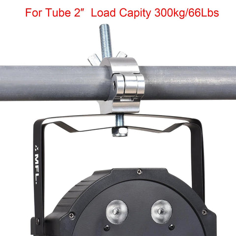 MFL heavy duty truss clamp, black frame with silver bolt, fits 1.5–2 in truss, for stage lighting, pack of 4