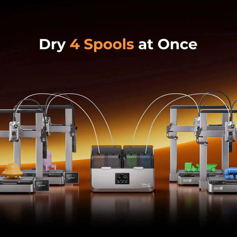 Upgraded Filament Dryer For Four Spools With Space Pi X4 Filament Storage Box And Dual Independent Heating Chambers Up To 85C
