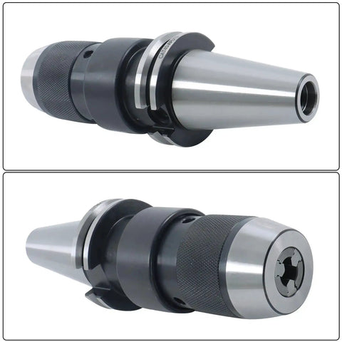 Keyless Collet Chuck For CAT40 CNC Milling Lathe Tool Holder One Half Inch Drill Chuck Spring Steel Frame Ultra Accurate Concentricity