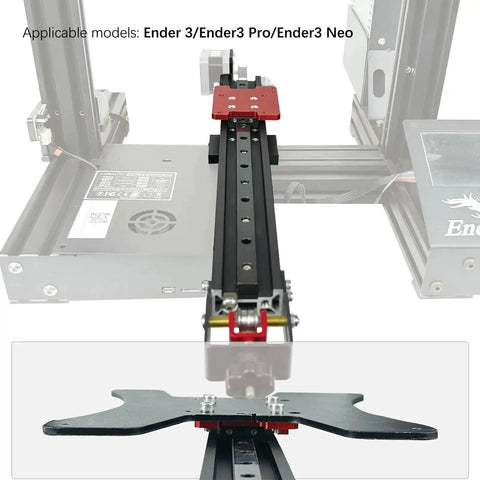 Y Axis MGN12H Linear Rail Guide Kit V3.2 Upgrade For Ender 3 Pro And Ender 3 Neo 3D Printers installed on printer