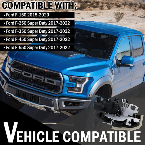 Rear Left Driver Side Door Latch Lock Actuator For Ford F150 F250 F350 F450 F550 Super Duty 2017 2022 Replacement Part