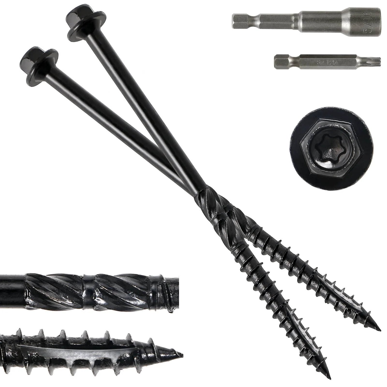 heavy-duty wood structural screws - 50 Pack for Outdoo...