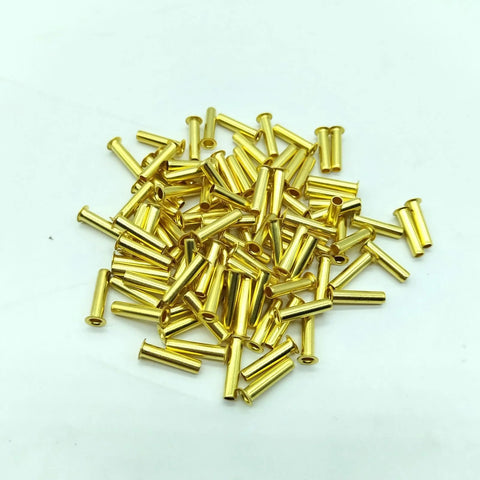 Brass compression inserts, 3/16 in tube OD, hollow sleeves, 100 pcs.