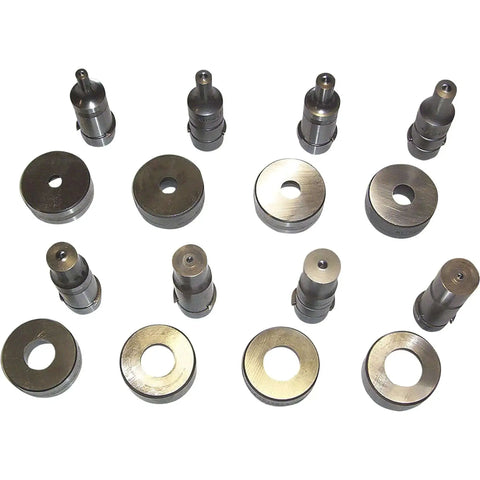 8 Piece Round Punch And Die Set MP4146 For Ironworkers Includes 9/32 11/32 13/32 15/32 17/32 21/32 25/32 29/32 Inch Sizes