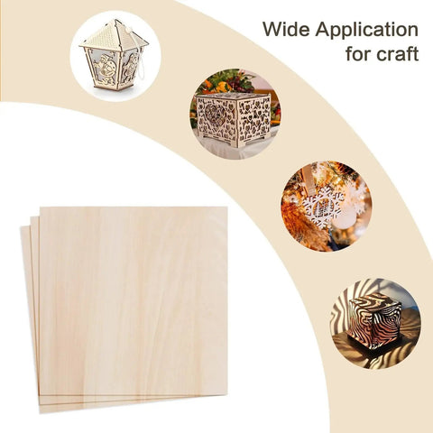Basswood Sheets 12 by 12 by One Sixteenth Inch Pack of 36 Unfinished Wood Blanks for Laser Cutting Engraving