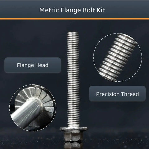 M6 Flange Hex Bolts Assortment Kit 180 Pieces Carbon Steel Metric Flange Head Fasteners With Nuts 12mm To 45mm Lengths DIY