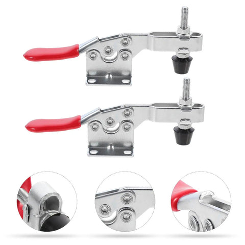Two Pack Beefy Downward Pressing Toggle Clamps Quick Clamp Set for Horizontal Workholding Metal Hand Tool
