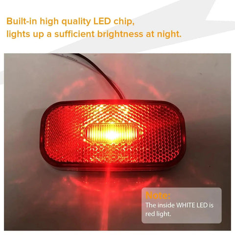 Red 3.9 Inch LED Side Marker Light For Automotive Front And Rear Clearance Indicator For RV Camper Trailer 12V DC Low Power