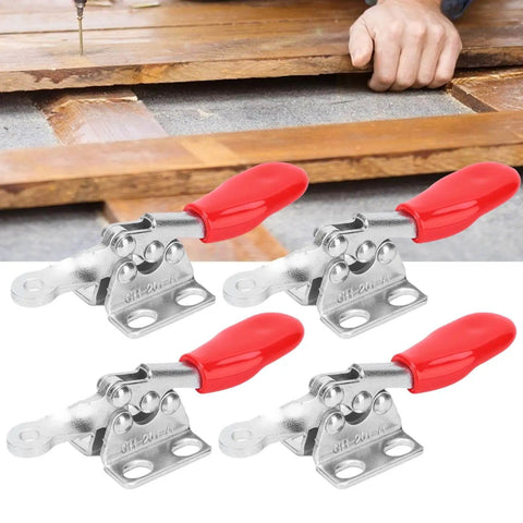 Heavy Duty Toggle Clamps Set Of Four Galvanized Iron Quick Release Woodworking Jigs And Fixtures For Welding And Assembly