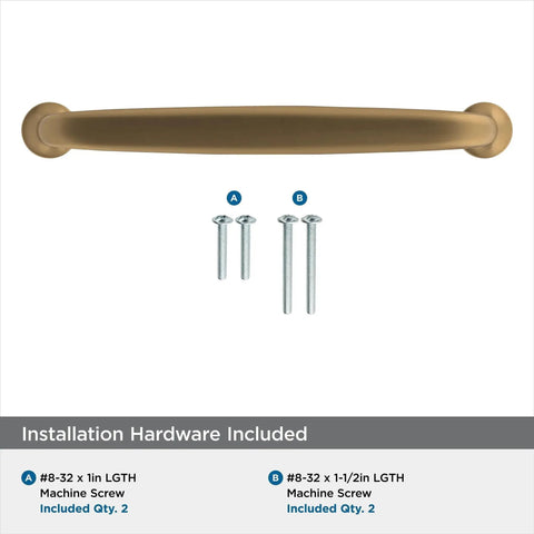 Renown Champagne Bronze Cabinet Pull Five And One Sixteenth Inch Center To Center Traditional Drawer Handle with screws