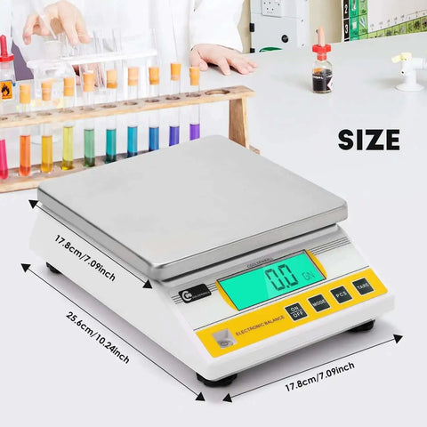 Digital Precision Lab Scale Ten Kilogram 0.1 Gram With 13 Unit Conversions For Quick Weighing And Counting On A Tabletop