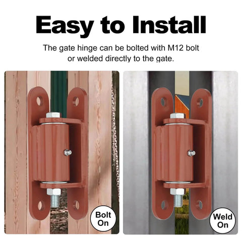 7 Inch Heavy Duty Gate Hinges 1100 Lb Capacity Bolt On Weld On Carbon Steel Hinges For Driveway Gates Fence And Barn Doors