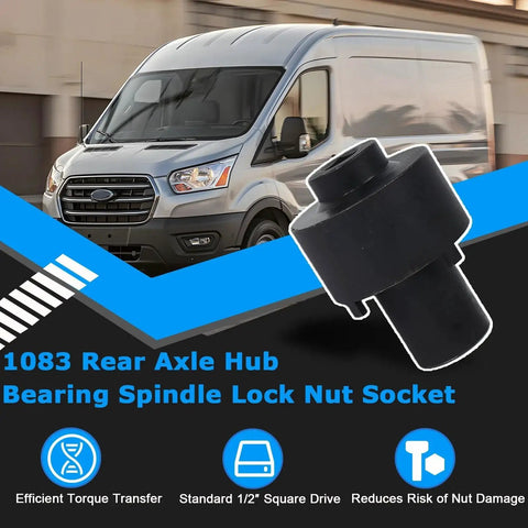 1083 Rear Axle Hub Bearing Spindle Lock Nut Socket Wrench Removal Tool for Transit 2015-2025 RWD image with van