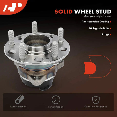 Beefed Up Two Rear Wheel Bearing And Hub Assemblies With ABS And Five Lug For Hyundai Elantra N 2022 2023 Kona N 2022 2023