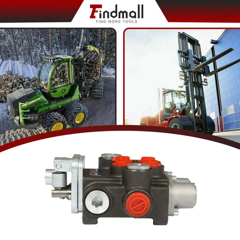 Two Spool 11 GPM Hydraulic Control Valve 3600 PSI BSPP Double Acting Directional Valve shown in industrial applications with valve close-up
