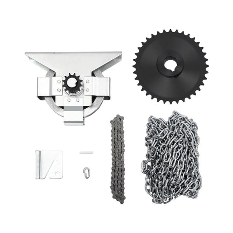 Heavy Duty Garage Door Jackshaft Chain Hoist 3 To 1 Drive For Roll Up Doors components layout