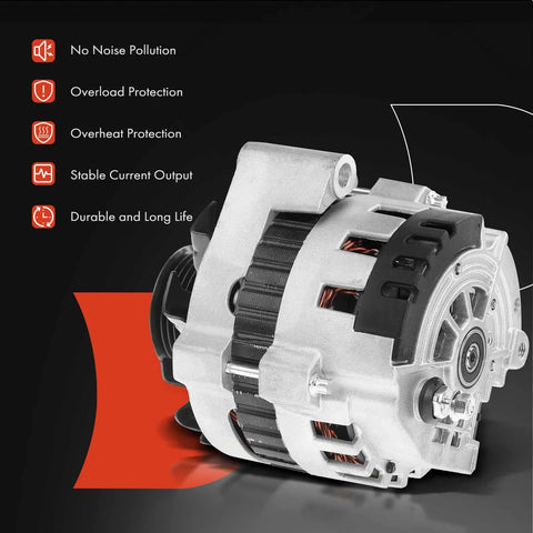 Replacement 12V 105Amp Alternator For Chevrolet Camaro 1987-1992 S10 1992-1993 Lumina LLV GMC Sonoma 1992-1993 Pontiac