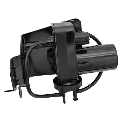 NOVAPARTS electric vacuum pump, black housing with mounting bracket and wiring connector