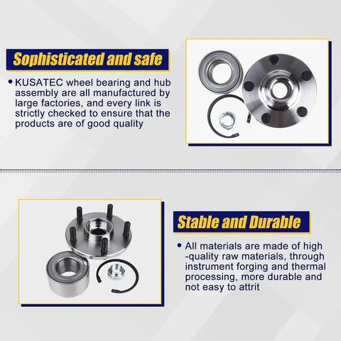 Front Wheel Bearing And Hub Assembly 518509 Compatible With ES300 RX300 Camry Avalon Sienna Solara And Toyota Models Front 5 Lug Bolts No ABS Replaces Front Wheel Hub Unit Fits Your Ride 1992-2004 with components