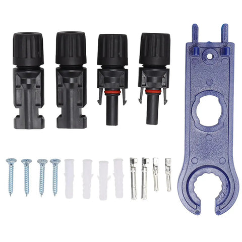 Components of 32A 500V PV DC Disconnect Switch MCB 2P Solar Breaker With IP65 Waterproof Distribution Box For Panel Cable And Connector