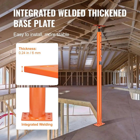 Heavy Duty Floor Jack Post Lift 53 To 93 Inch Adjustable Height 18000 Lbs installed in construction space
