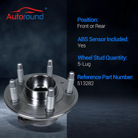 Front And Rear Wheel Bearing Hub Assembly 5 Lug With ABS Encoder For Cadillac CTS XTS Camaro Impala 2008-2019 Driver Or Passenger Side Easy Drop-In Replacement