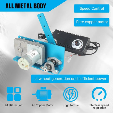 DC 12V 24V Linear Actuator With Adjustable Swing Angle From 20 To 120 Degrees, 90 RPM Stepless Speed Regulator Reciprocating Motor