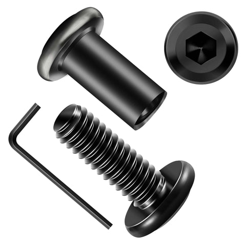 1/4-20 Flat Head Socket Cap Screws Bolts And Barrel Nuts Kit For Furniture Assembly 304 Stainless Steel Black Oxide view