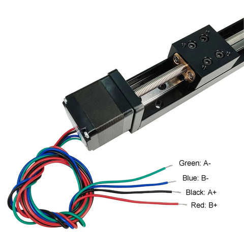 100mm Travel Mini Linear Rail Guide With Lead Screw T6x1 And NEMA11 Stepper Motor For DIY CNC Router X Y Z Linear Stage Actuator Befenybay