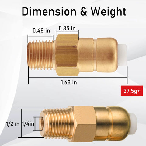 PWACCS brass pressure washer thermal relief valve, 1/4 in NPT, 2-pack