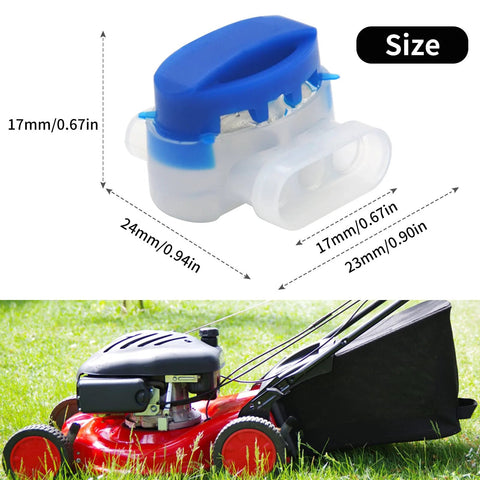 Amazon Lawn & Patio three-way boundary wire connector with blue cap and moisture-resistant IDC