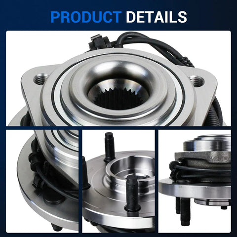 Front Wheel Hub And Bearing Assembly Set Of 2 With ABS Fits 2005-2010 Jeep Grand Cherokee And 2006-2010 Commander