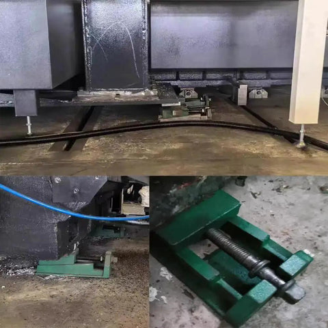Adjustable Machine Leveling Feet With Cast Iron Pads Set Of 2 Heavy Duty Shock Absorbing Stabilizers for machinery in use