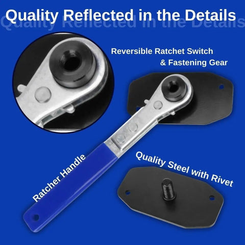 Brake Caliper Piston Compression Tool Kit With 4 Heavy Duty Caliper Hooks And Gloves 4 In 1 Pro Grade Universal 360 Ratcheting System