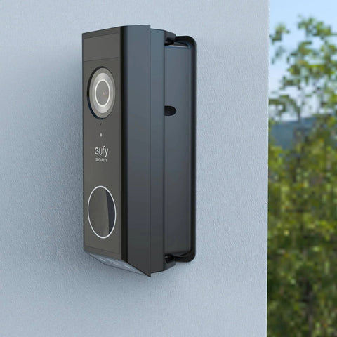 Adjustable Angle Mount For E340 Video Doorbell, 0 To 35 Degree Tilt, No Fuss Easy Install, Solid Mount, Black on Wall