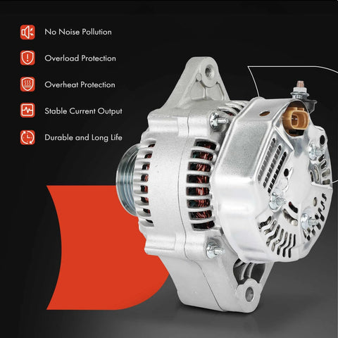 Alternator For Toyota Tacoma And T100 1994-1996 12V 60A With 5 Groove Pulley Clockwise Rotation Drop In Direct Fit