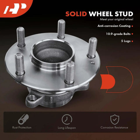 2 Rear Wheel Bearing And Hub Assembly 5 Lug For Honda Civic 2016-2021 And Insight 2019-2022 Ready To Roll, top view