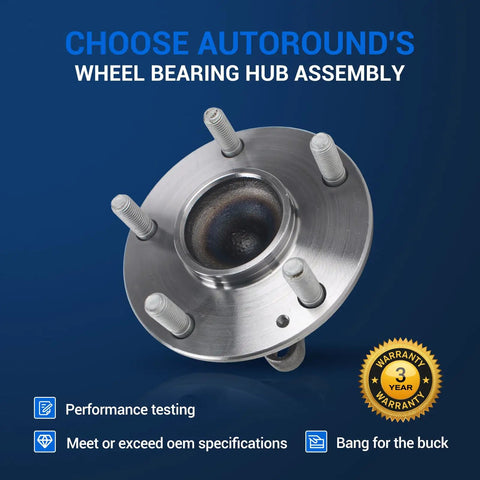 512570 Rear Wheel Hub And Bearing Assembly Replacement For Honda Civic 2016 To 2021 And Insight 2019 To 2022 With Five Lugs