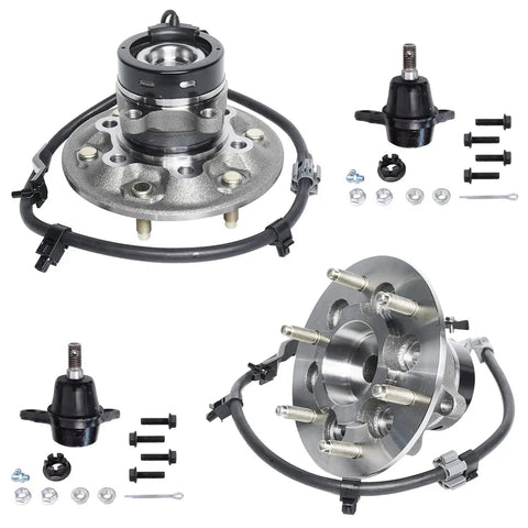 2WD Front Wheel Bearing Hub Kit For Chevy Colorado GMC Canyon Isuzu I 280 with hubs, ball joints, and tie rods shown