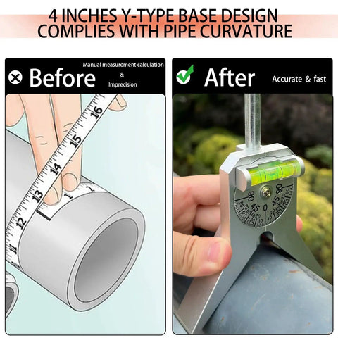 Upgraded Pipe Center Finder For Precise Centering And Angle Measurement Pipe Diameter Gauge For Pipefitters And Welders