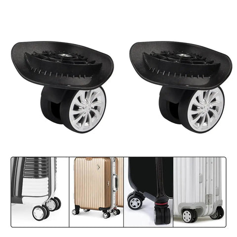Swivel Replacement Luggage Wheel Set Two Pack 2.2 Inch Heavy Duty Nylon Poly Plastic Castors For Suitcases And Strollers