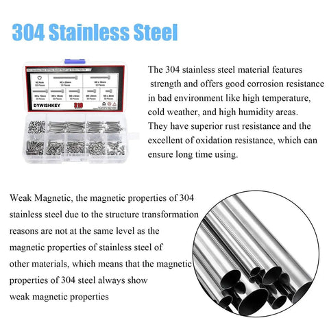 310 Piece Stainless Steel 304 Hex Socket Head Cap Bolts Screws Nuts Kit With Allen Wrench displayed in an organizer box.