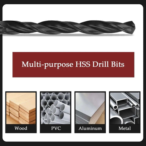 Multi-purpose HSS drill bits for wood, PVC, aluminum, and metal with Cobalt Drill Bit Set 13PCS High Speed Steel