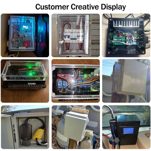 IP67 Waterproof Junction Box With Hinged Black Cover ABS Project Box Electrical Enclosure Creative Display