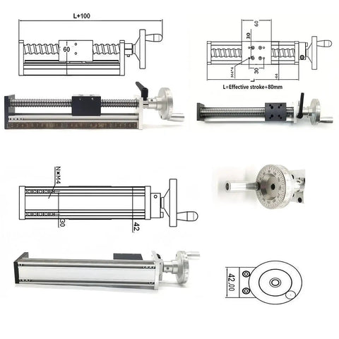 Pro Grade Manual Linear Rail Guide Stage With 4 Inch Travel, 100mm Platform, SFU1605 Ballscrew, XY Axis Positioning Table