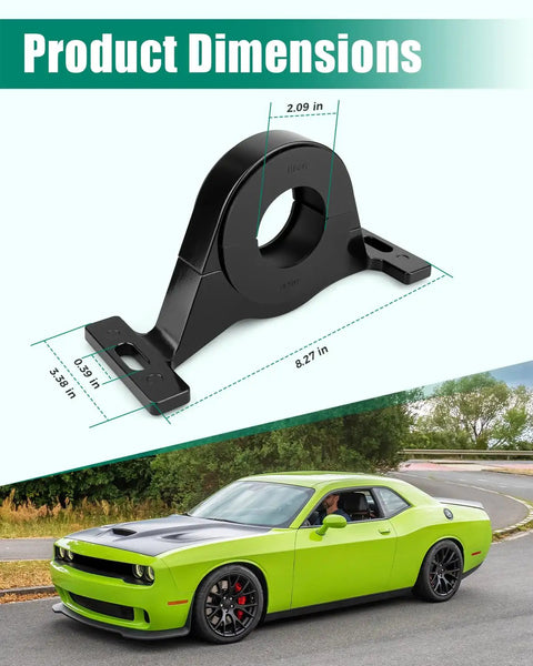 Center Bearing Drive Shaft Support For Dodge Charger Challenger And Chrysler 300 Scat Pack Hellcat 394 RWD AWD dimensions display
